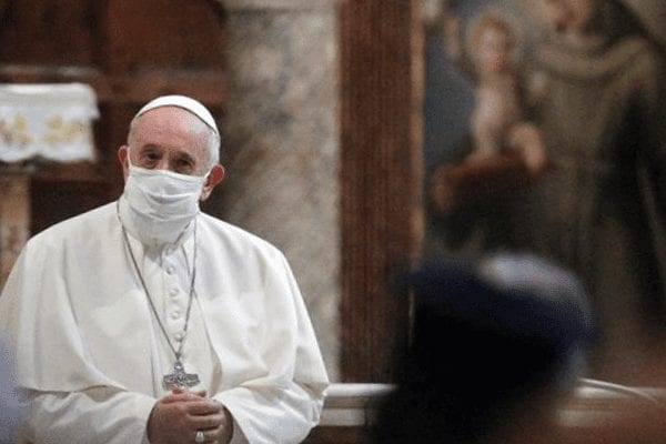 Pope Wears Mask For First Time