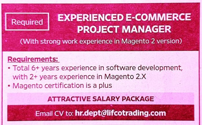 E-Commerce Project Manager