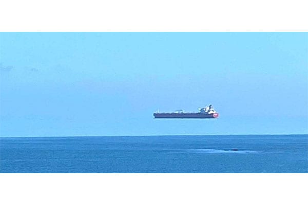 Floating Ship Image- A Rare Optical Illusion