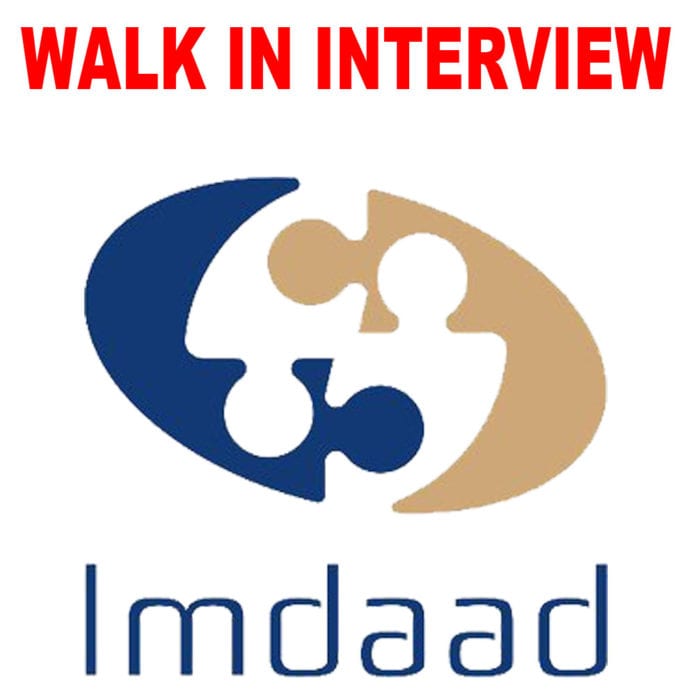 IMDAAD Careers - Walk In Interview